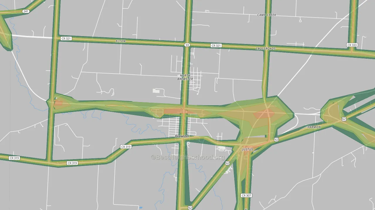 44613, OH Map of Noise Levels in 44613