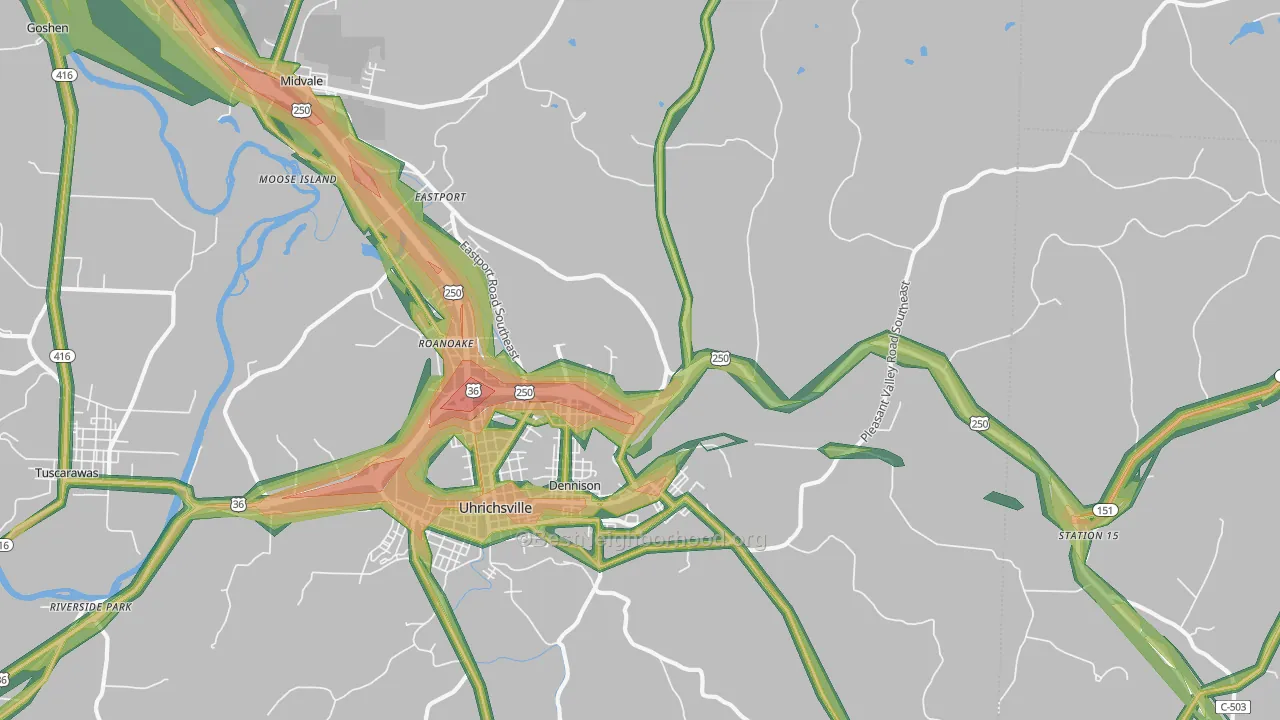 44621, OH Map of Noise Levels in 44621