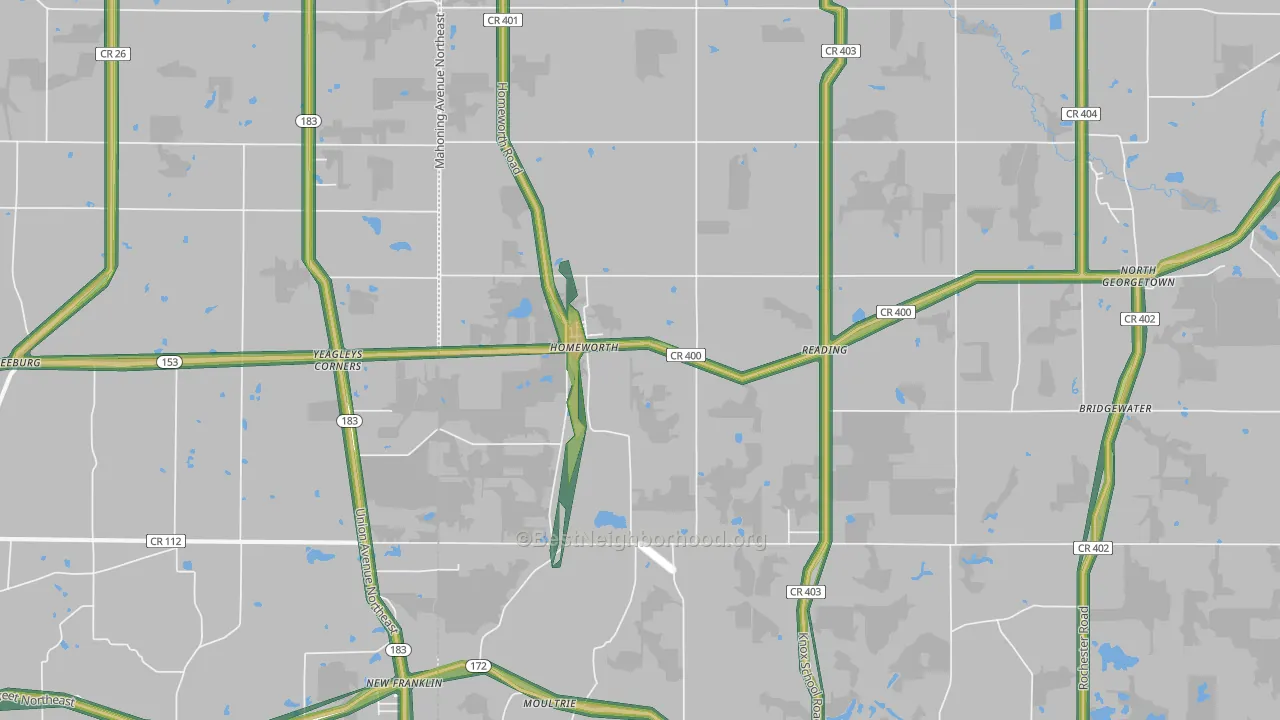 44634, OH Map of Noise Levels in 44634
