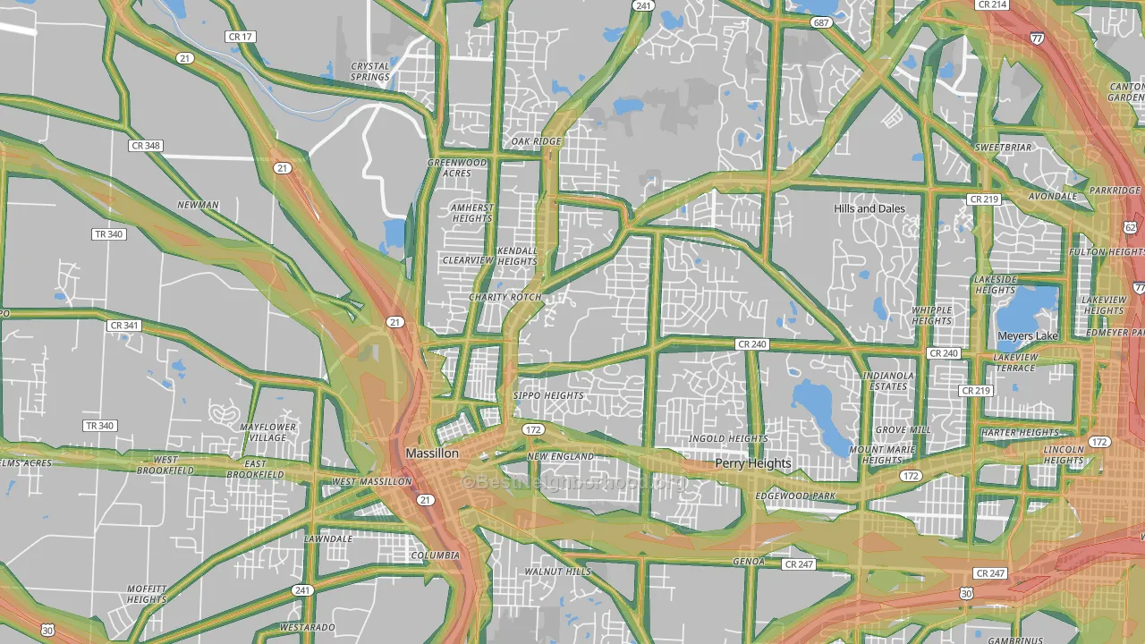 44646, OH Map of Noise Levels in 44646