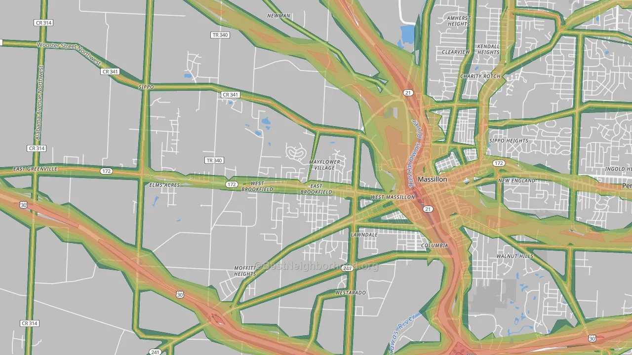 44647, OH Map of Noise Levels in 44647