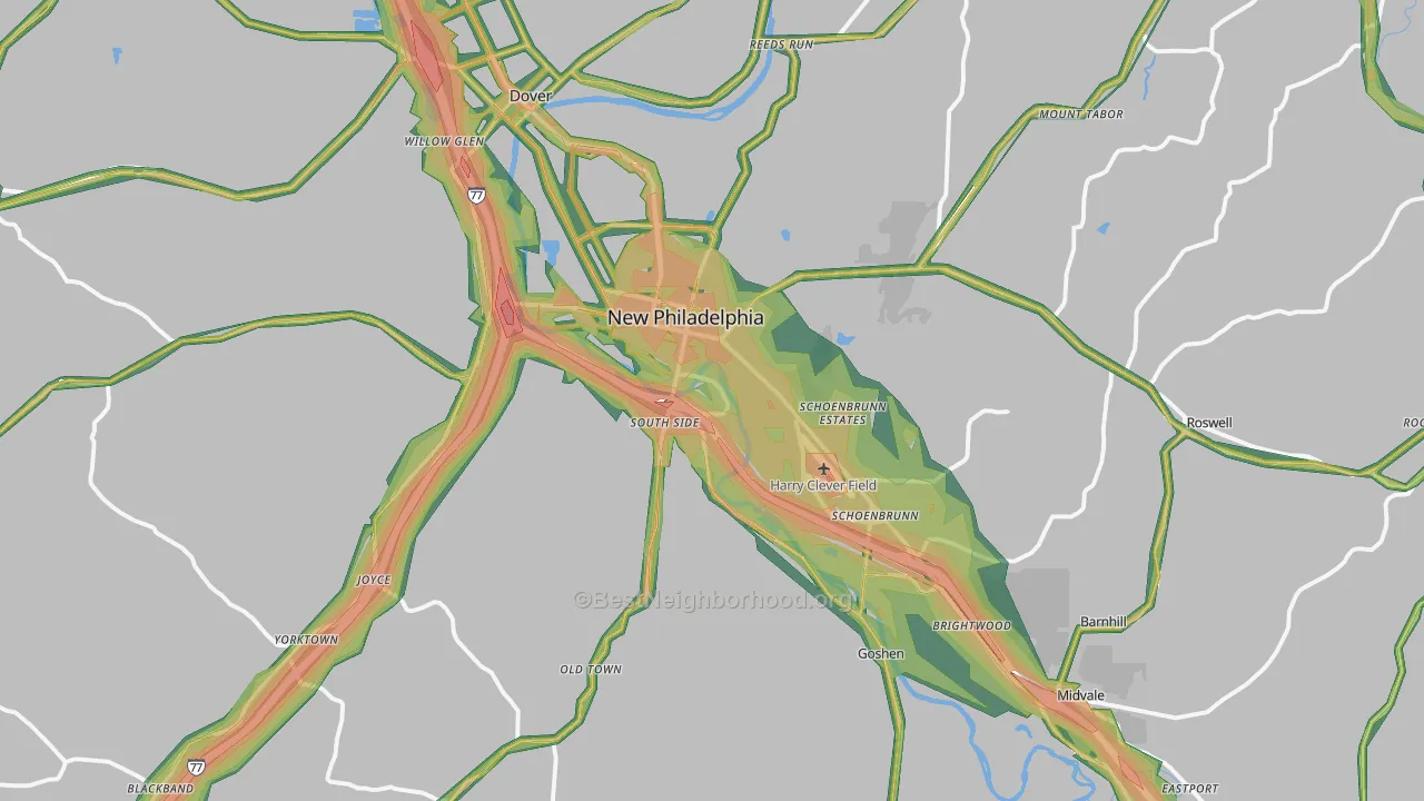 44663, OH Map of Noise Levels in 44663