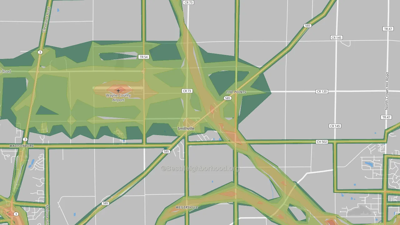 44677, OH Map of Noise Levels in 44677