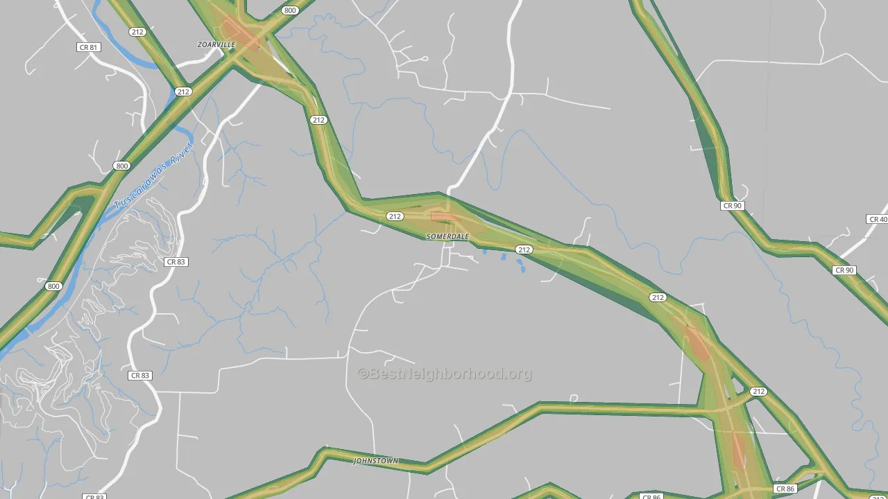44678, OH Map of Noise Levels in 44678