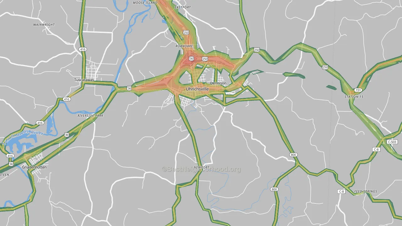 44683, OH Map of Noise Levels in 44683