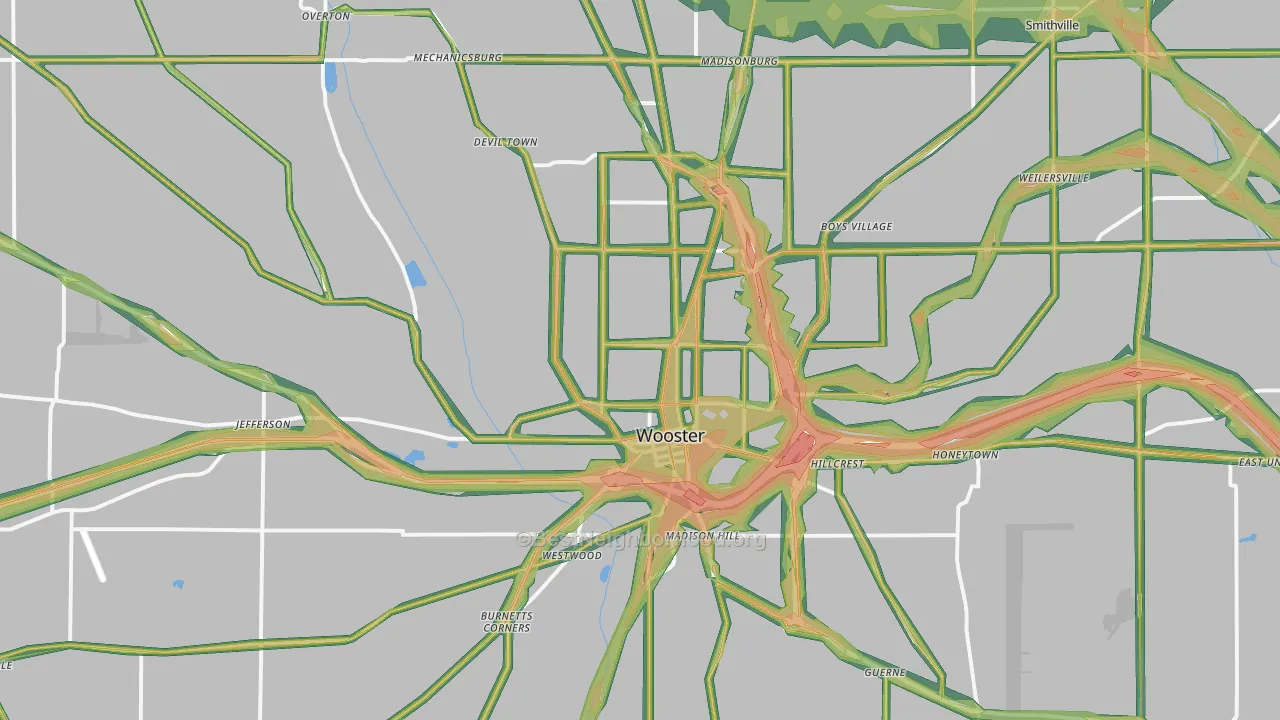 44691, OH Map of Noise Levels in 44691
