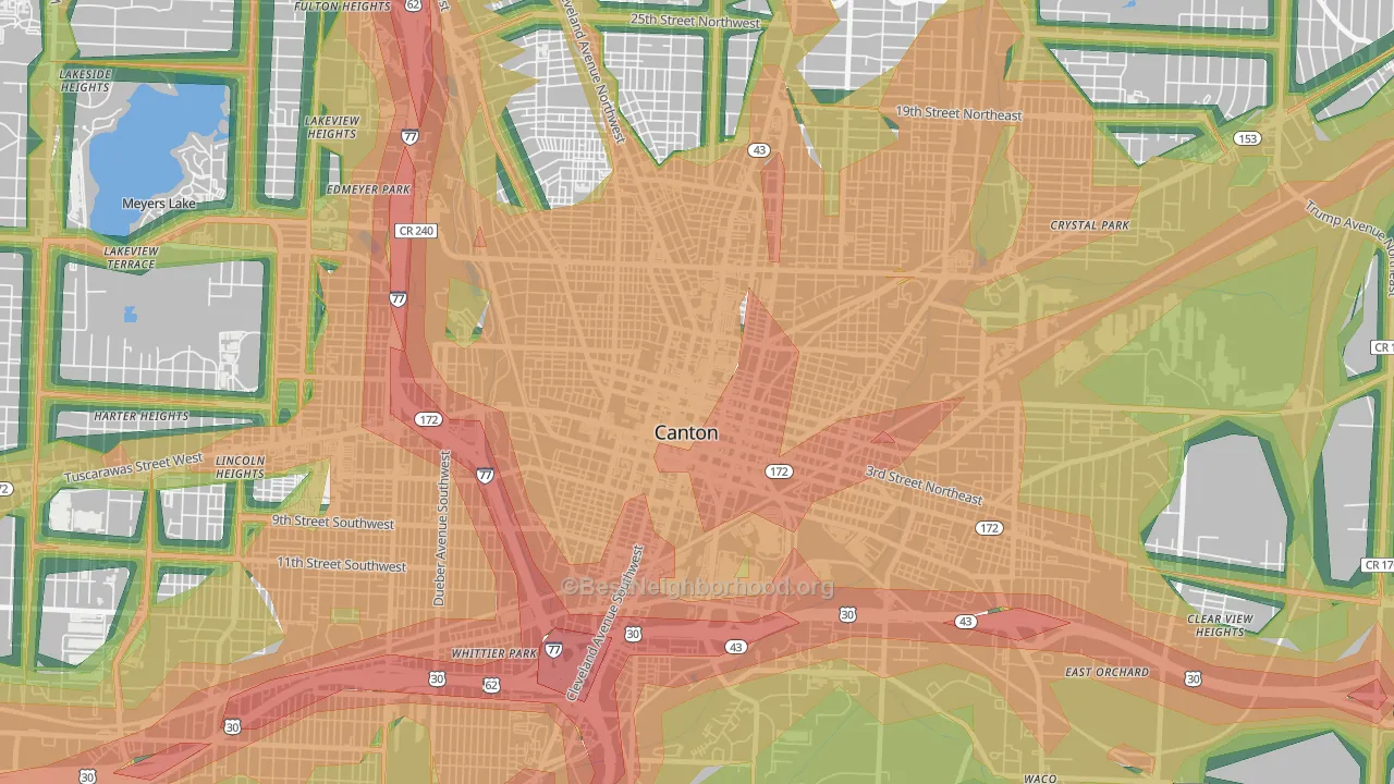44702, OH Map of Noise Levels in 44702