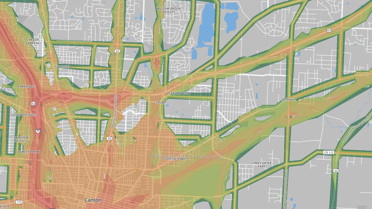 44705, OH Map of Noise Levels in 44705