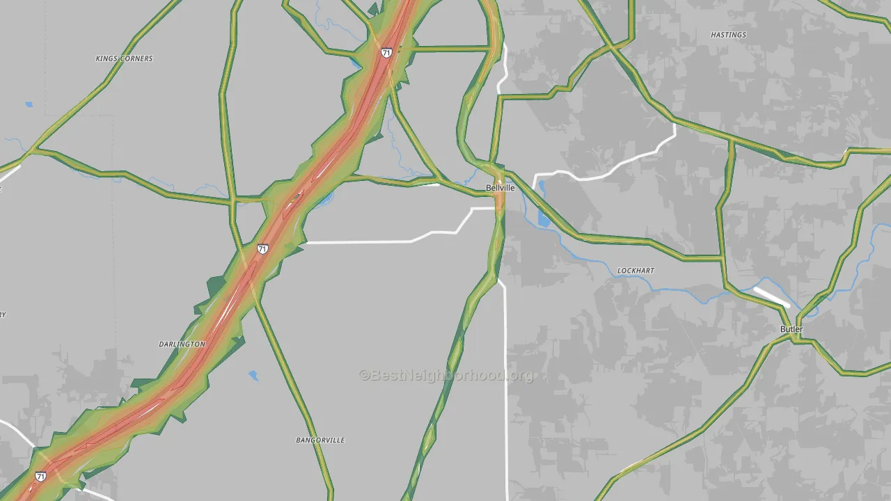 44813, OH Map of Noise Levels in 44813