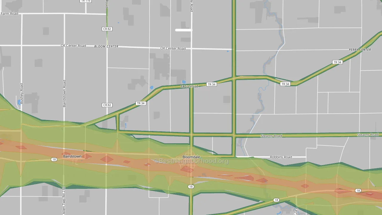 44817, OH Map of Noise Levels in 44817