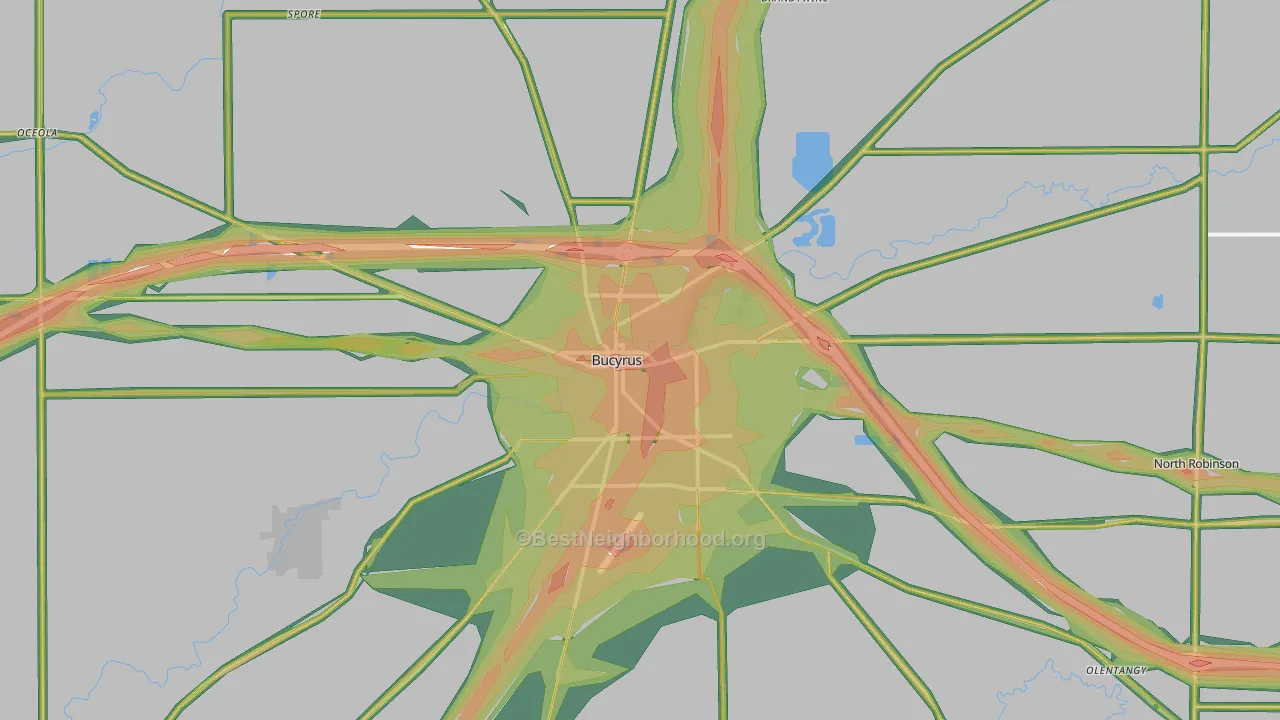 44820, OH Map of Noise Levels in 44820