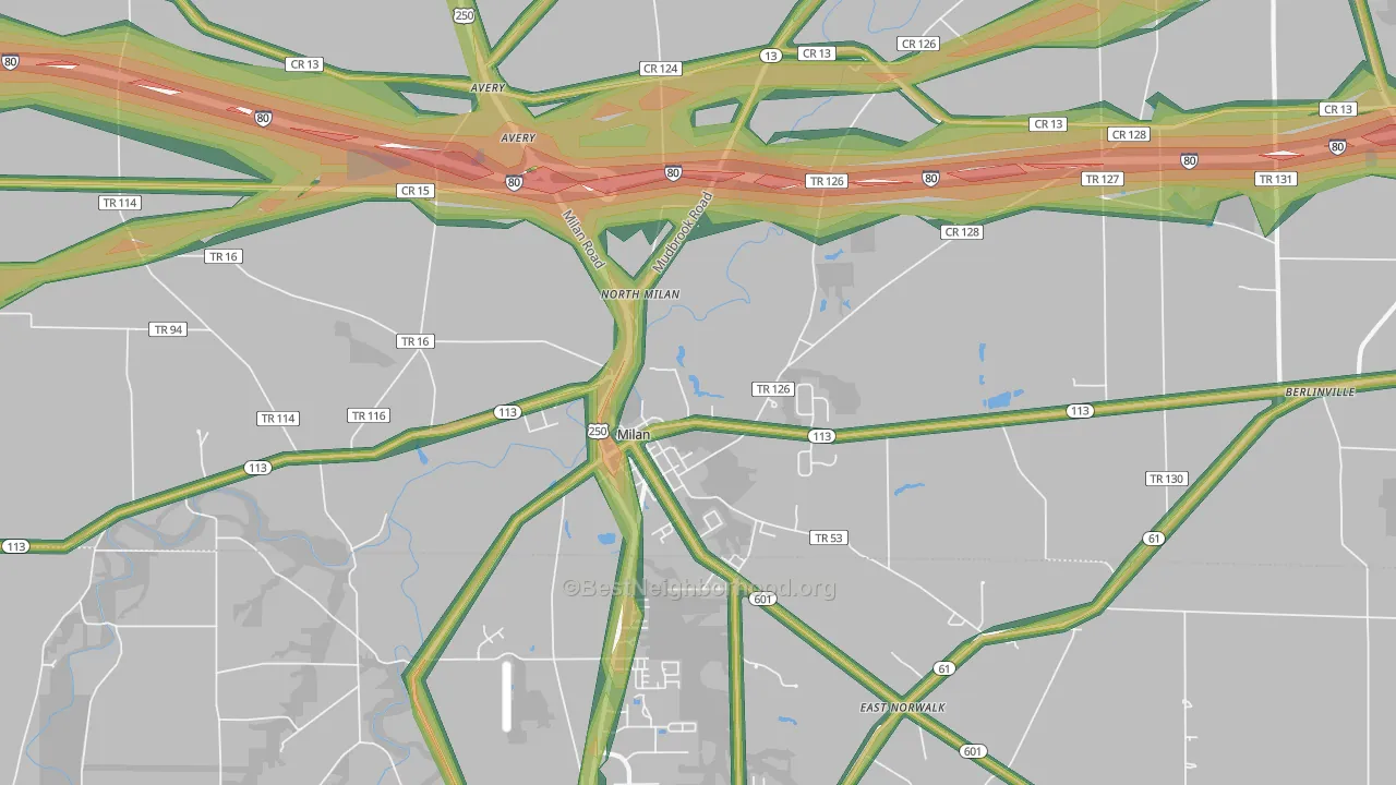 44846, OH Map of Noise Levels in 44846