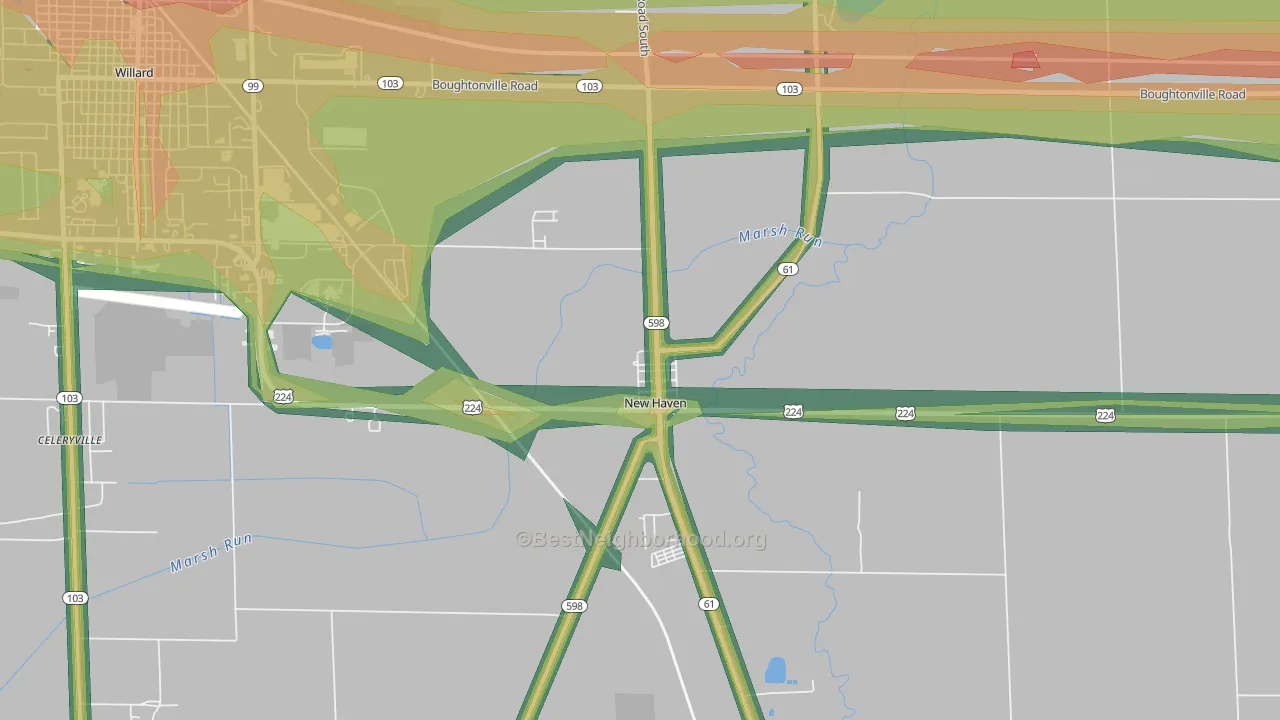 44850, OH Map of Noise Levels in 44850