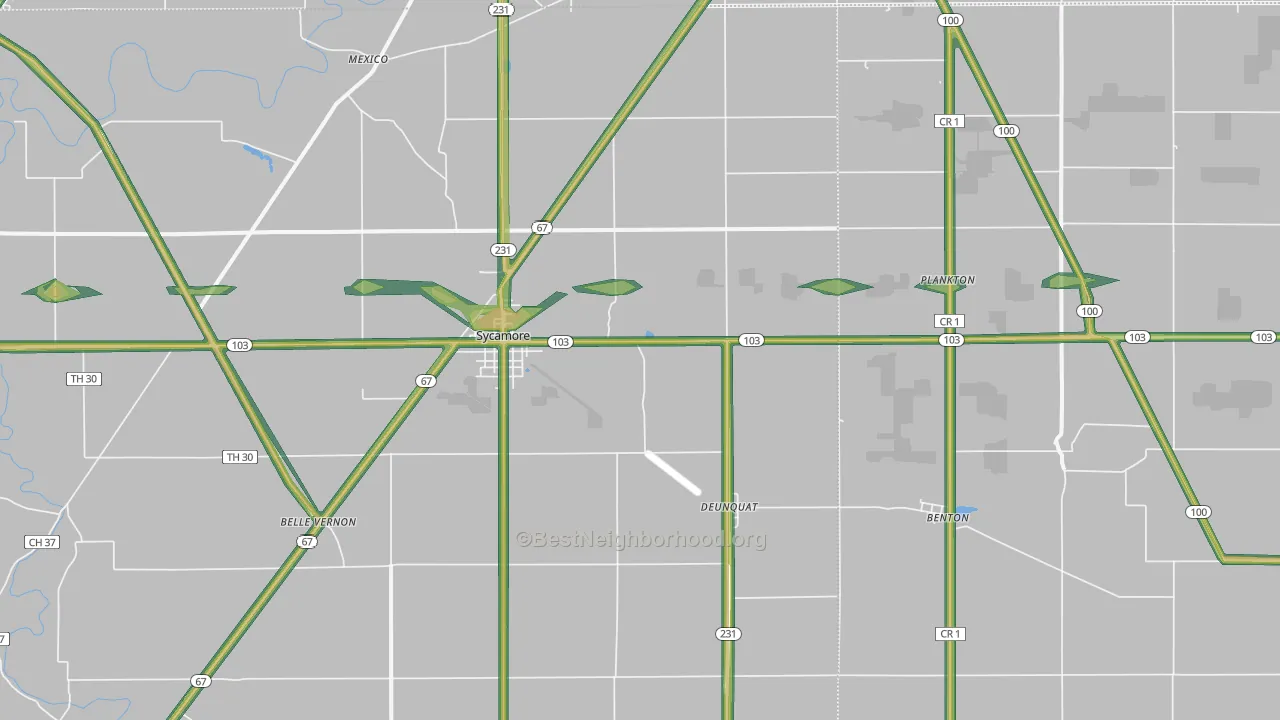 44882, OH Map of Noise Levels in 44882