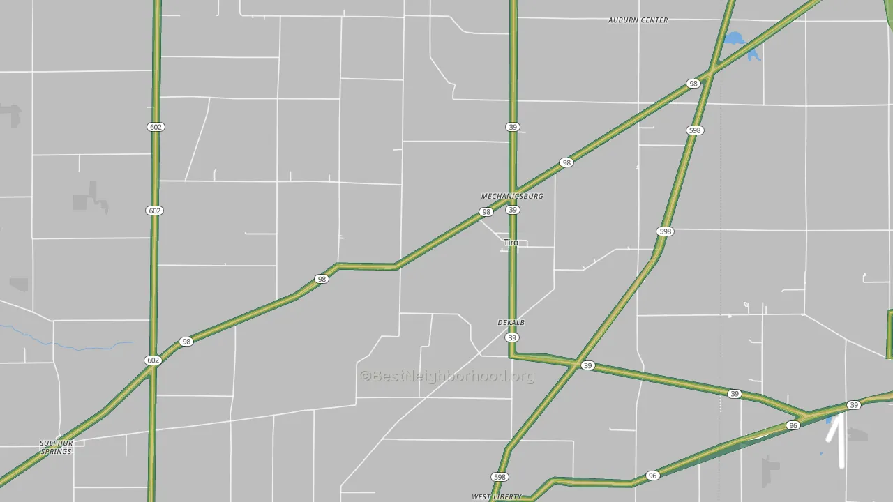 44887, OH Map of Noise Levels in 44887