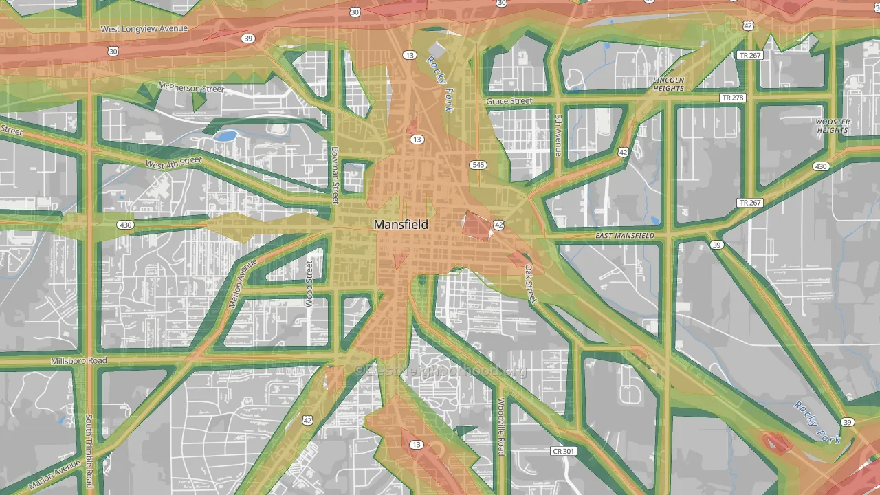 44902, OH Map of Noise Levels in 44902