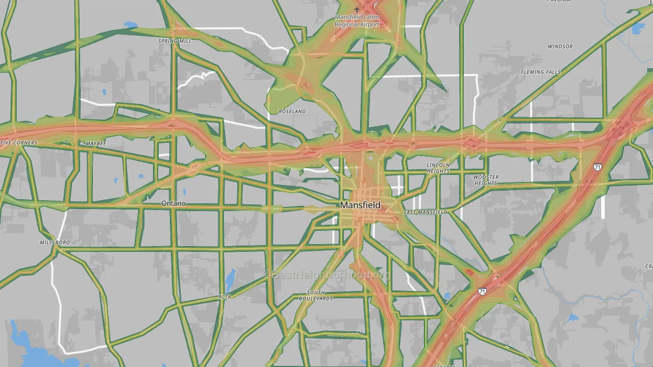 44903, OH Map of Noise Levels in 44903