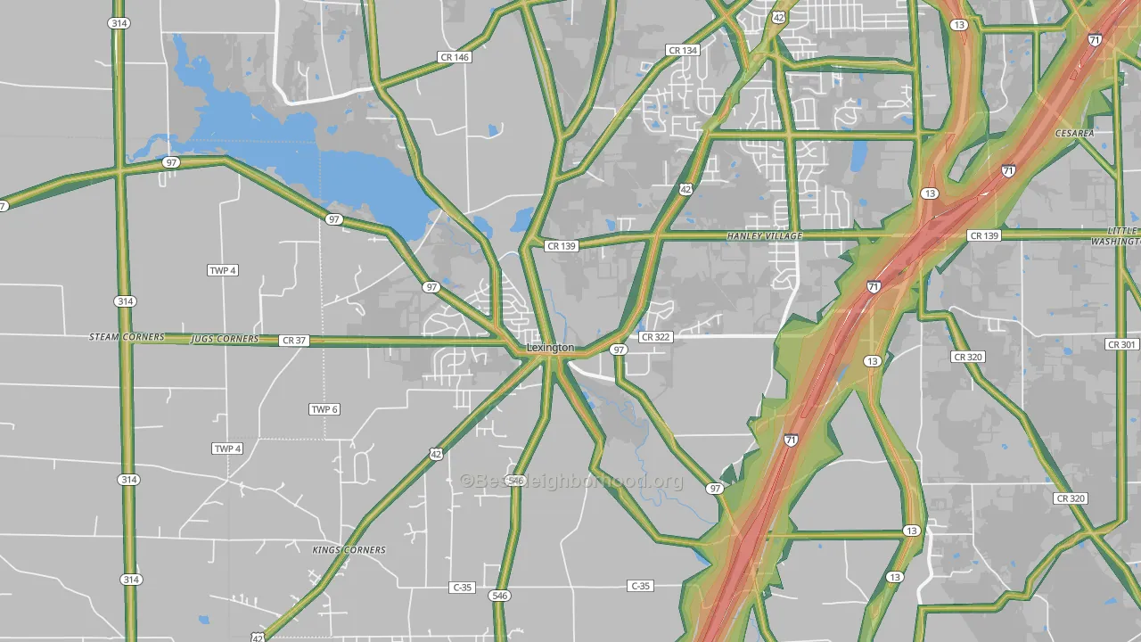 44904, OH Map of Noise Levels in 44904