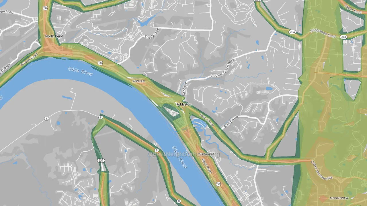 45001, OH Map of Noise Levels in 45001
