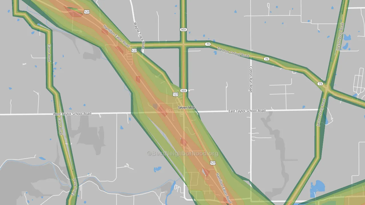 45062, OH Map of Noise Levels in 45062