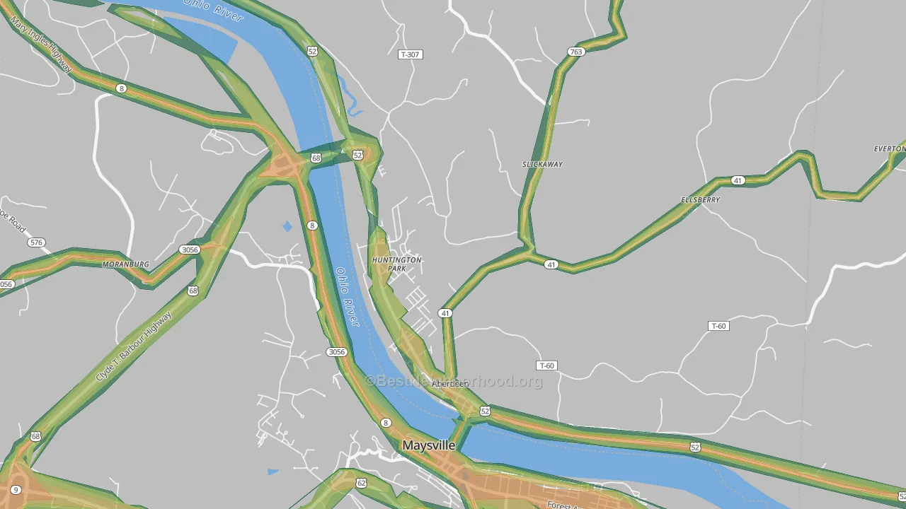 45101, OH Map of Noise Levels in 45101