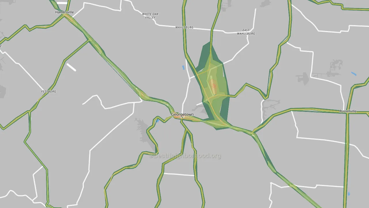 45121, OH Map of Noise Levels in 45121