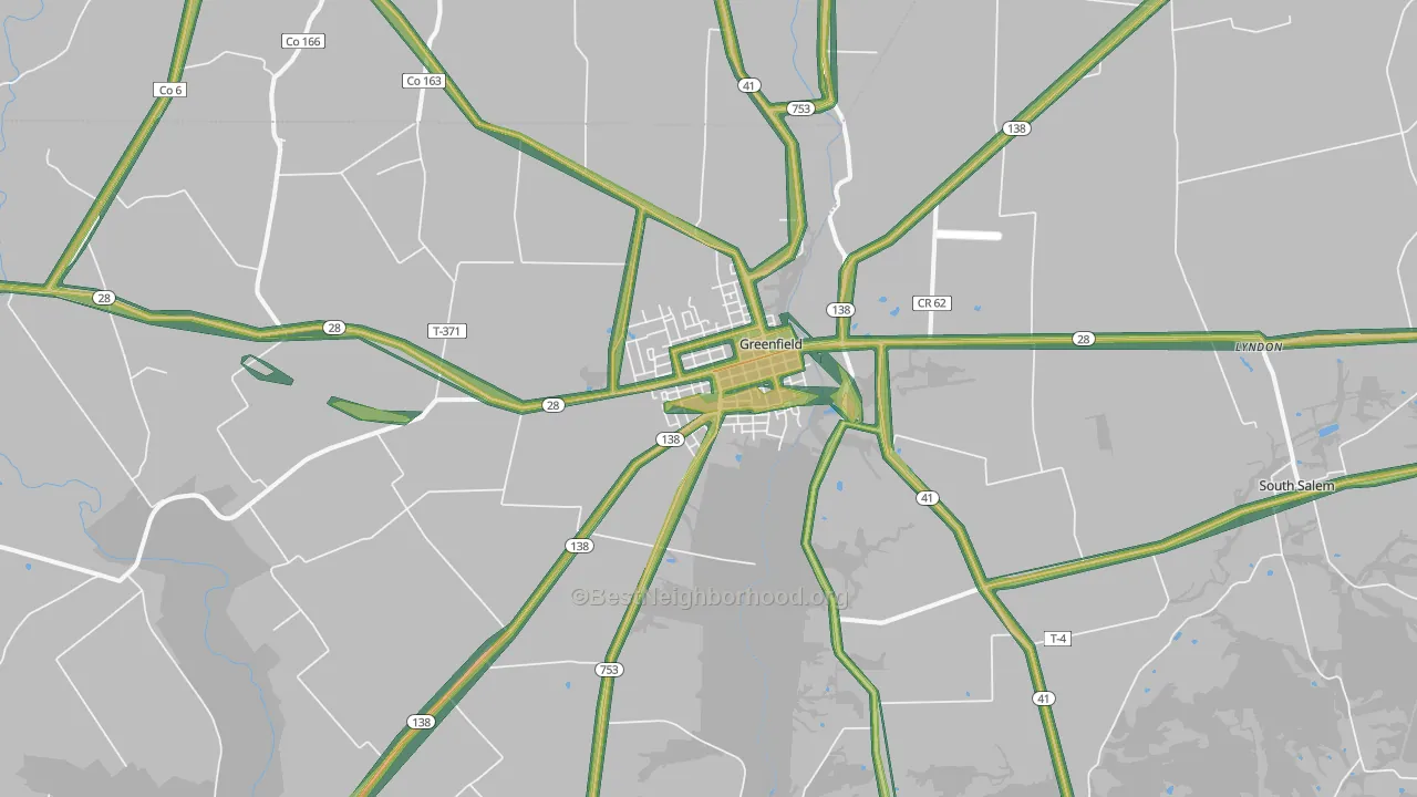 45123, OH Map of Noise Levels in 45123