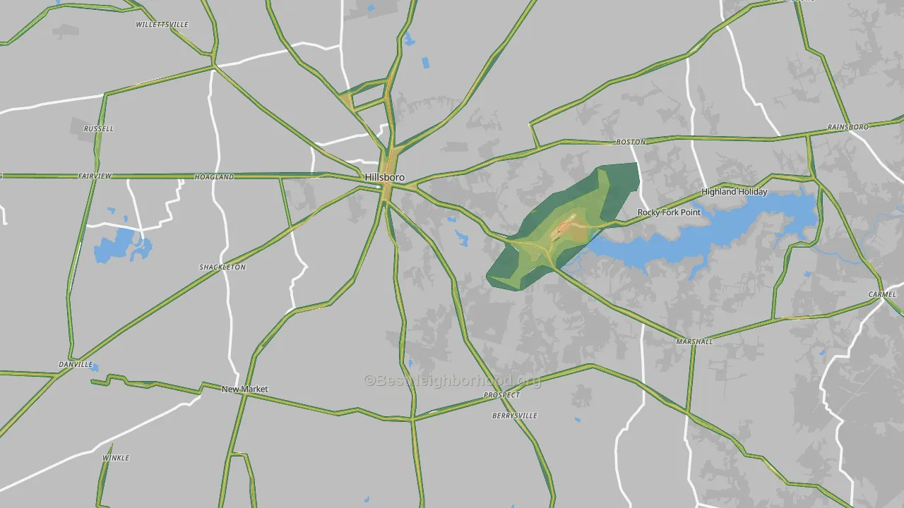 45133, OH Map of Noise Levels in 45133