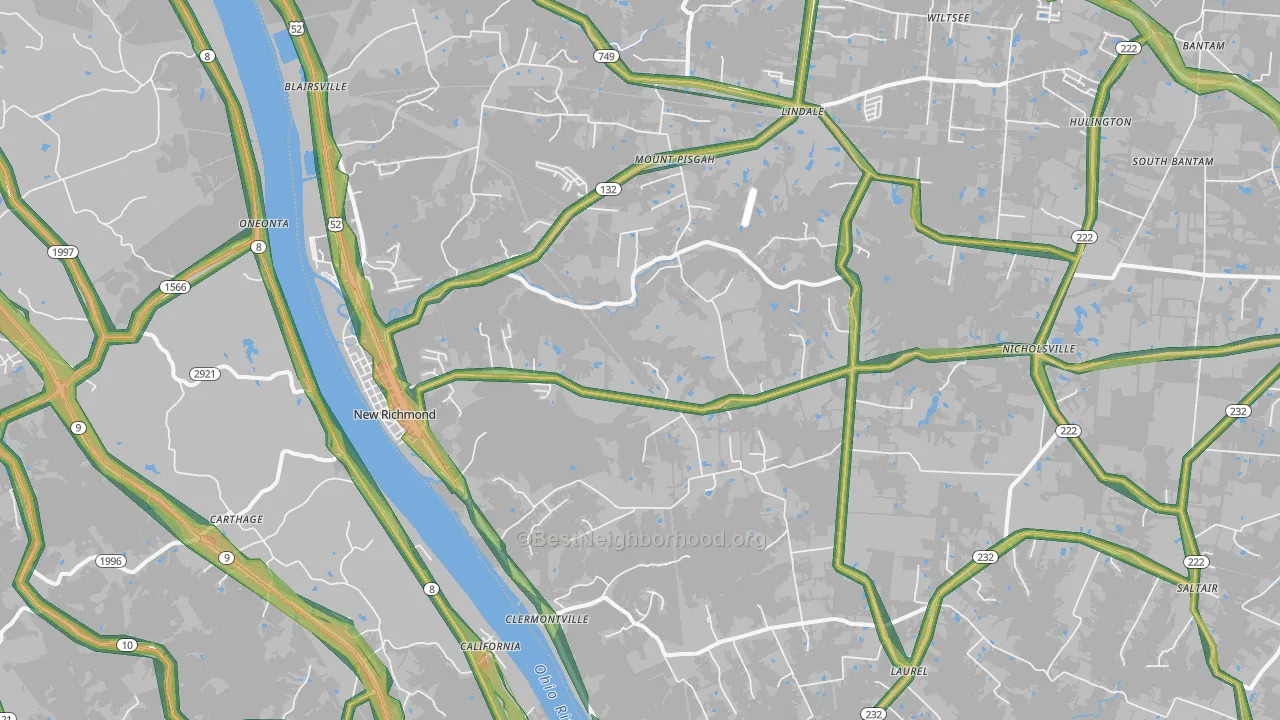 45157, OH Map of Noise Levels in 45157