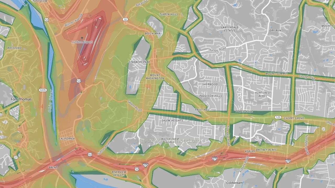 45230, OH Map of Noise Levels in 45230