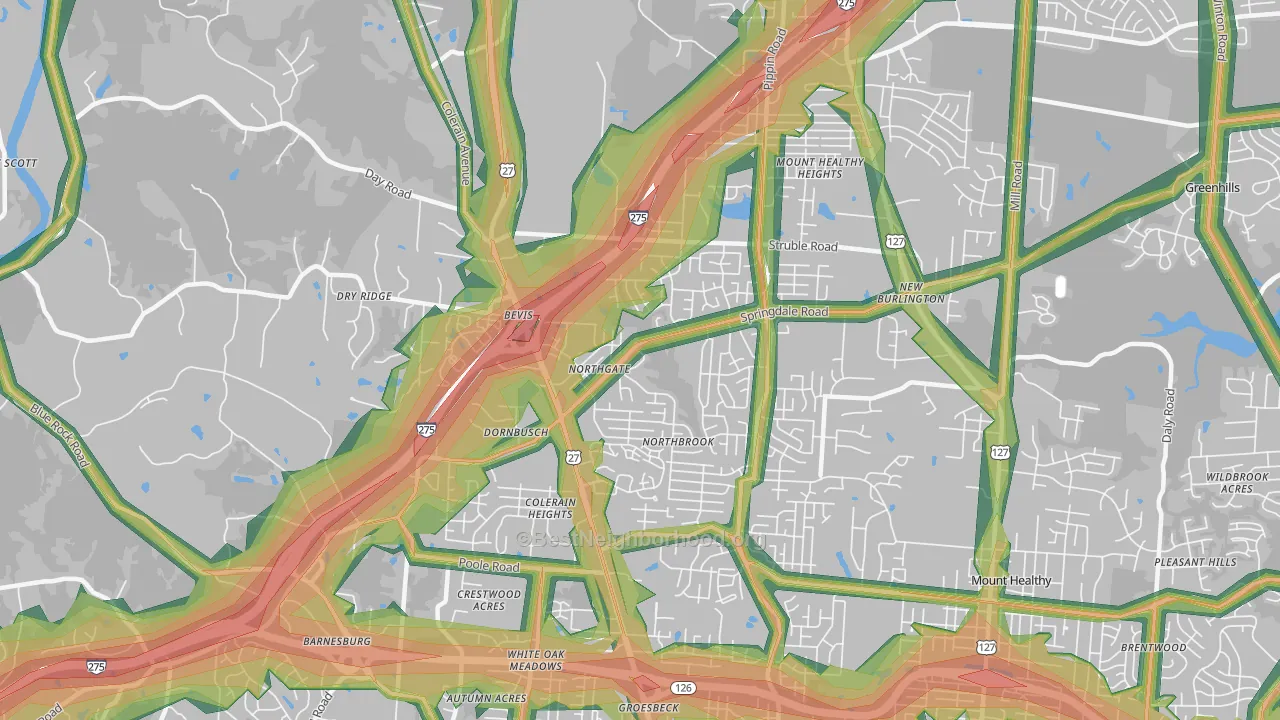 45251, OH Map of Noise Levels in 45251