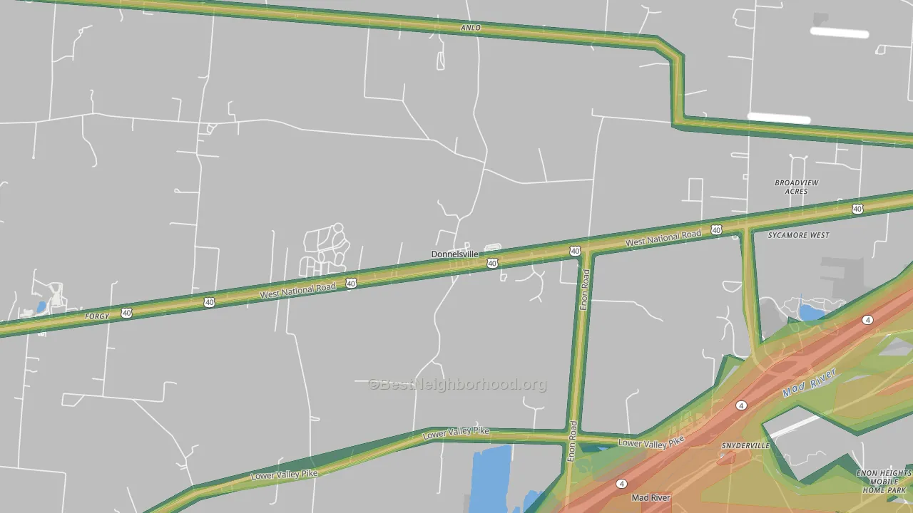 45319, OH Map of Noise Levels in 45319