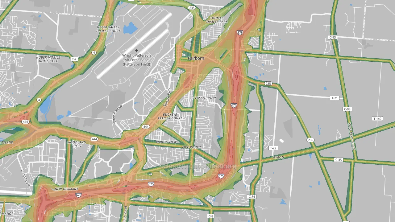 45324, OH Map of Noise Levels in 45324