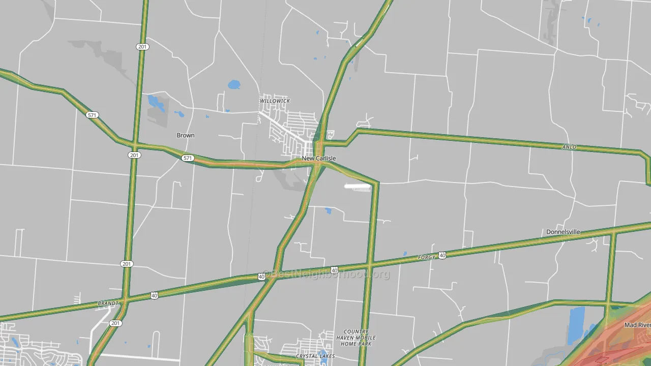 45344, OH Map of Noise Levels in 45344