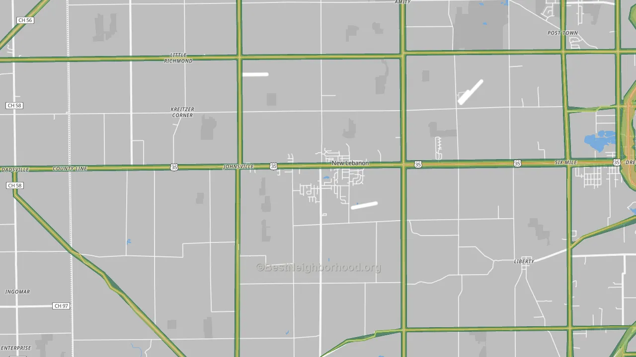 45345, OH Map of Noise Levels in 45345