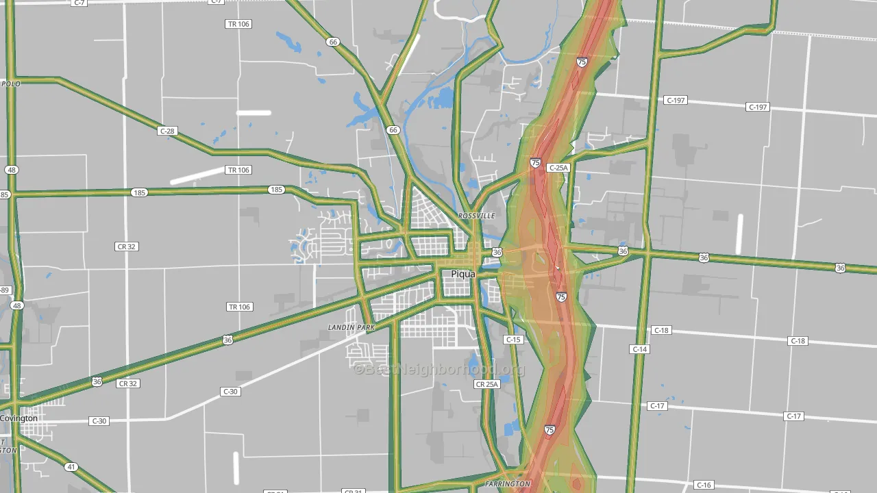 45356, OH Map of Noise Levels in 45356