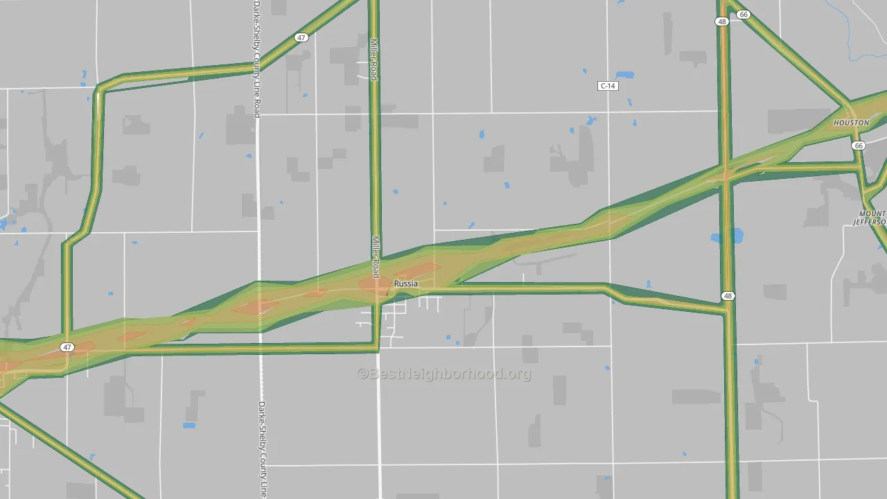 45363, OH Map of Noise Levels in 45363