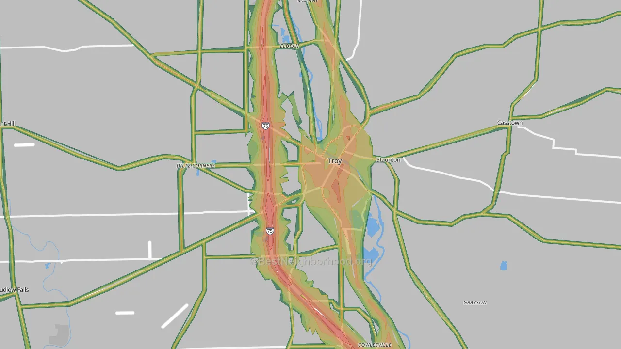 45373, OH Map of Noise Levels in 45373