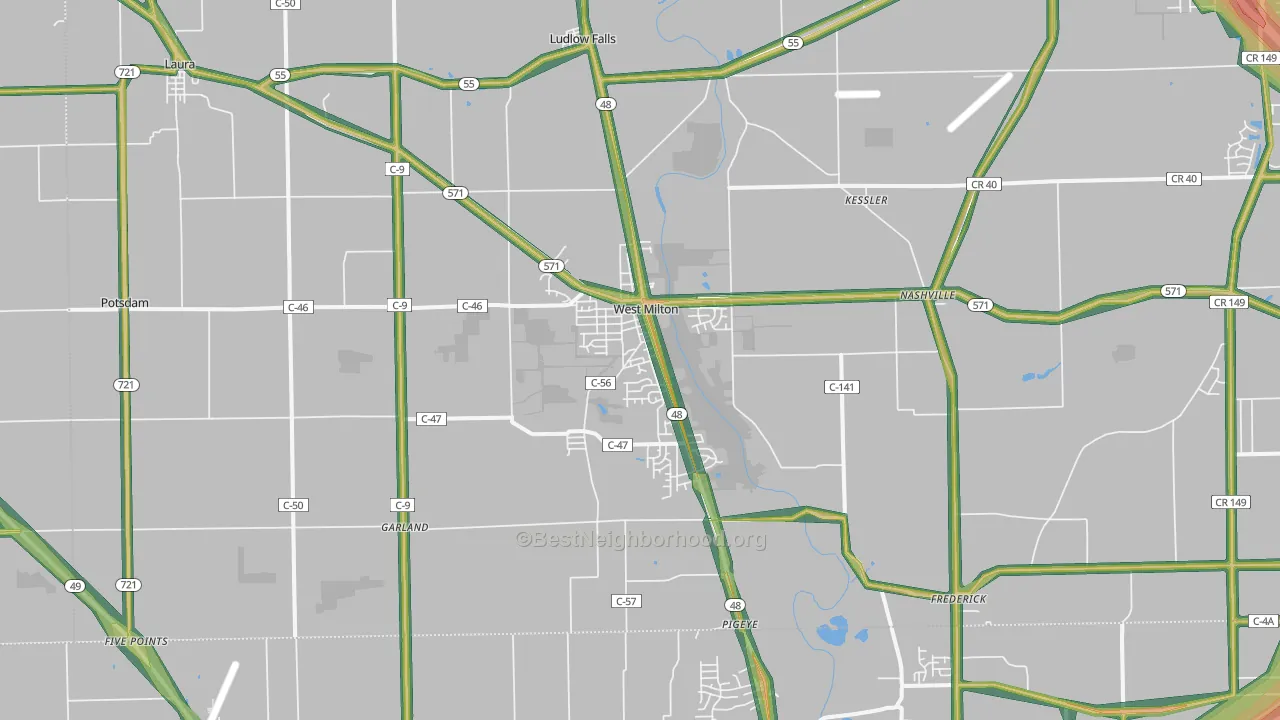45383, OH Map of Noise Levels in 45383