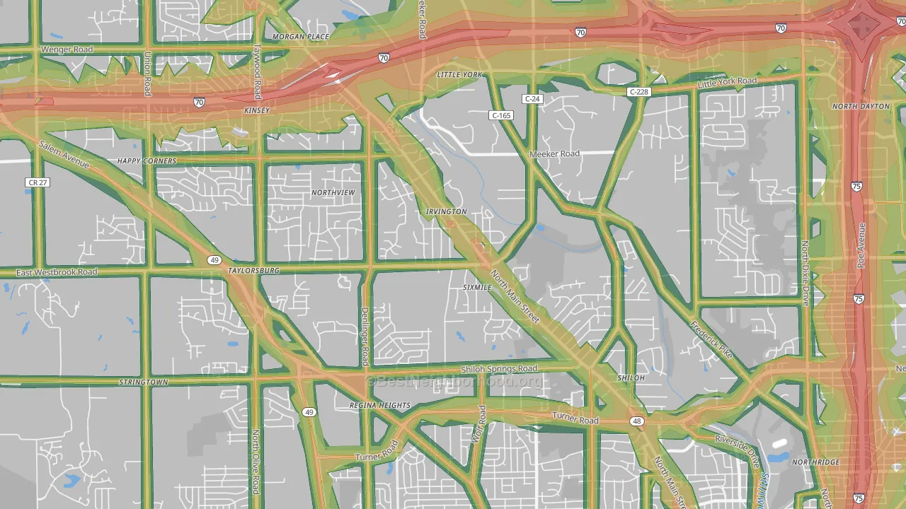 45415, OH Map of Noise Levels in 45415