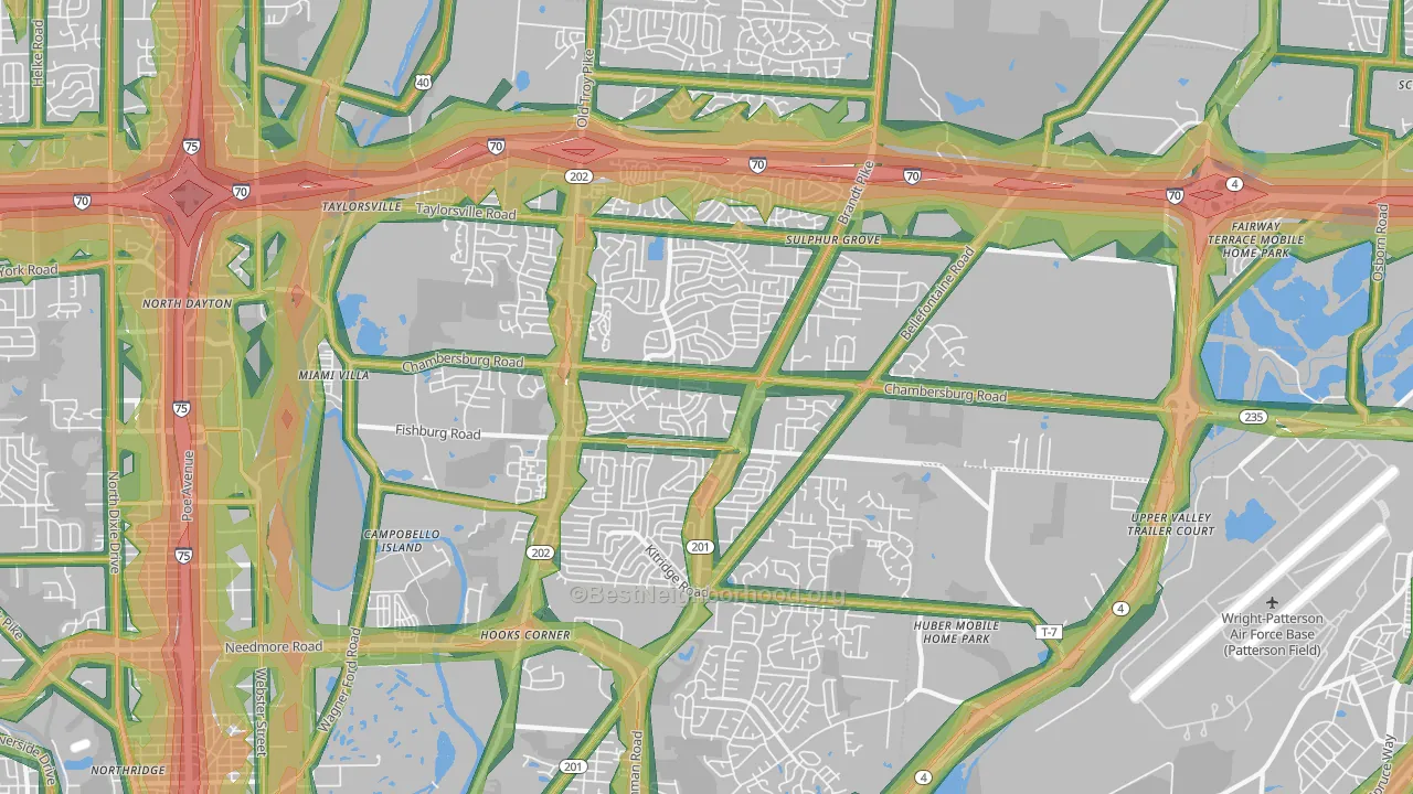 45424, OH Map of Noise Levels in 45424