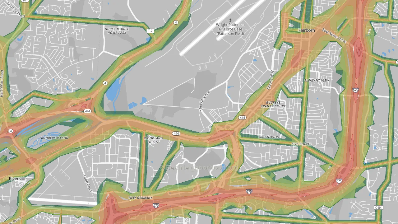 45433, OH Map of Noise Levels in 45433