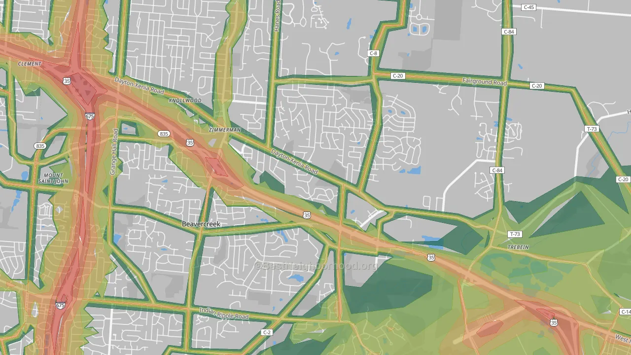 45434, OH Map of Noise Levels in 45434