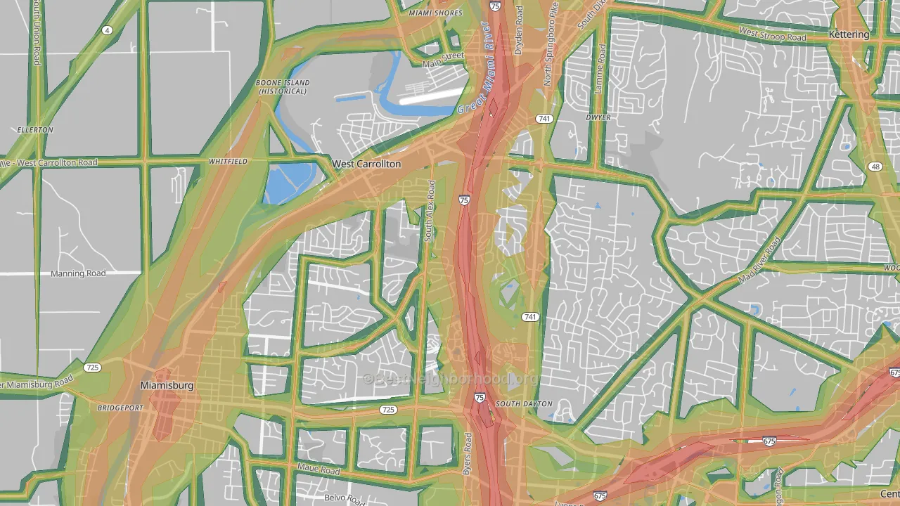 45449, OH Map of Noise Levels in 45449