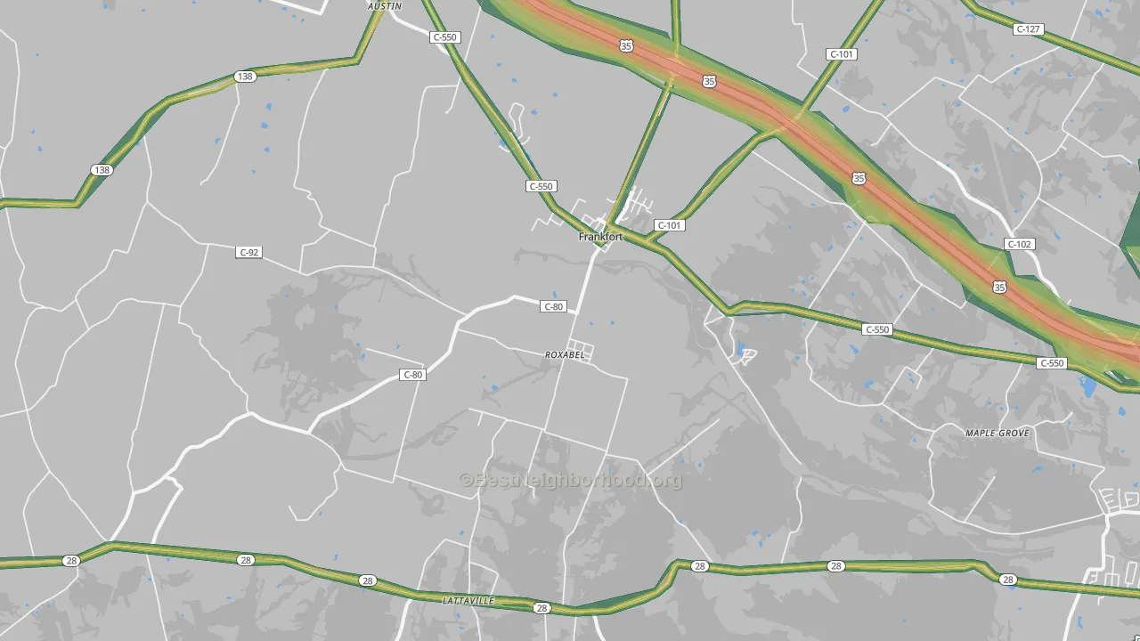 45628, OH Map of Noise Levels in 45628