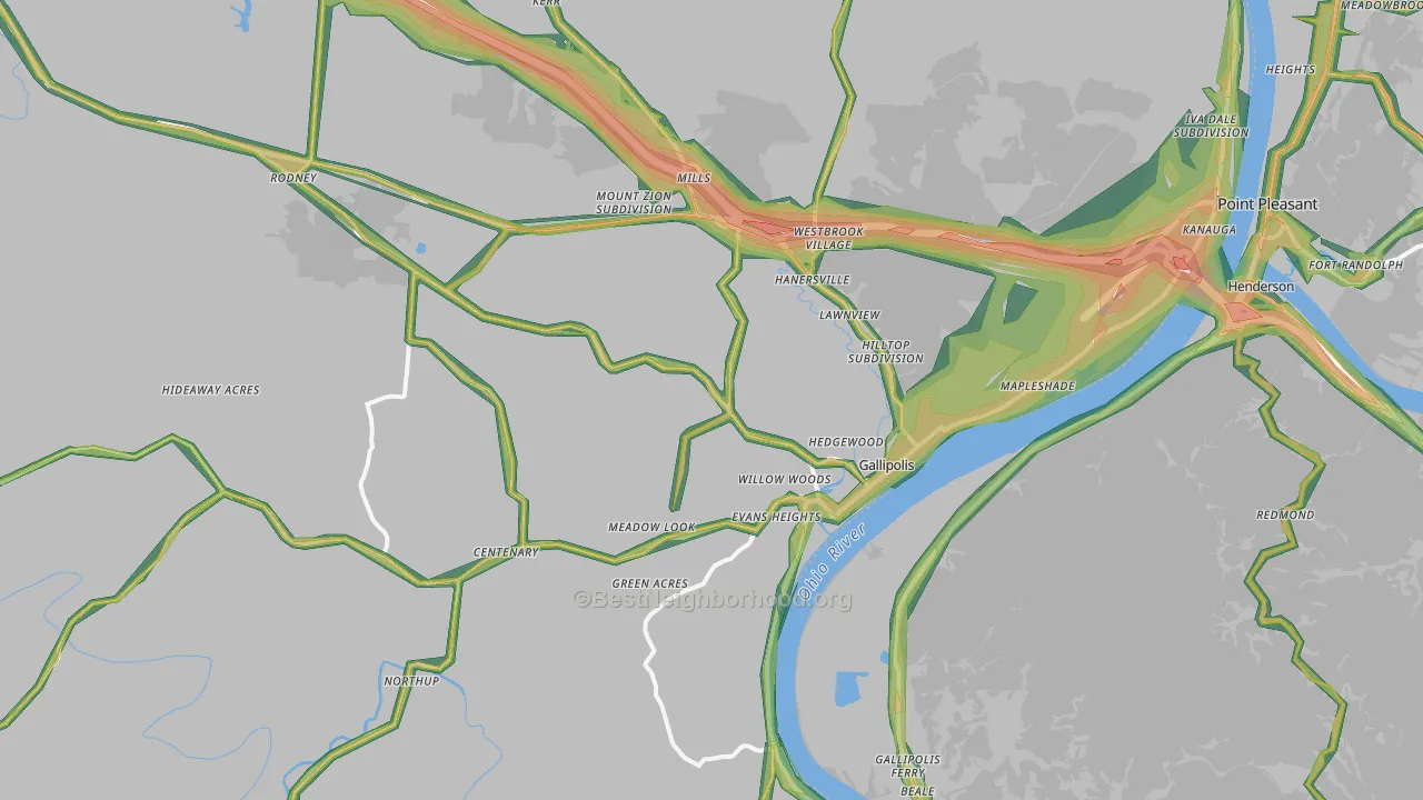 45631, OH Map of Noise Levels in 45631
