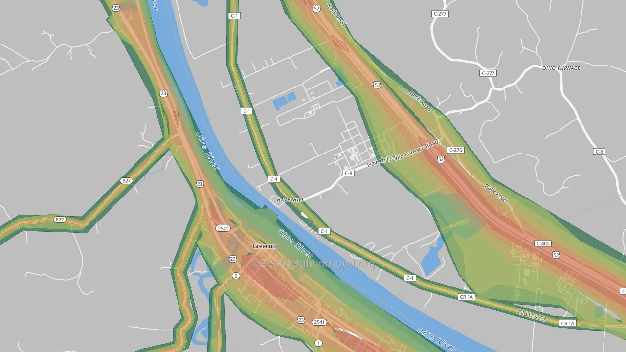 45636, OH Map of Noise Levels in 45636