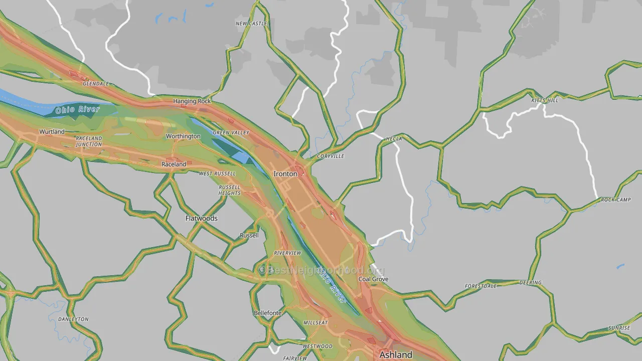 45638, OH Map of Noise Levels in 45638