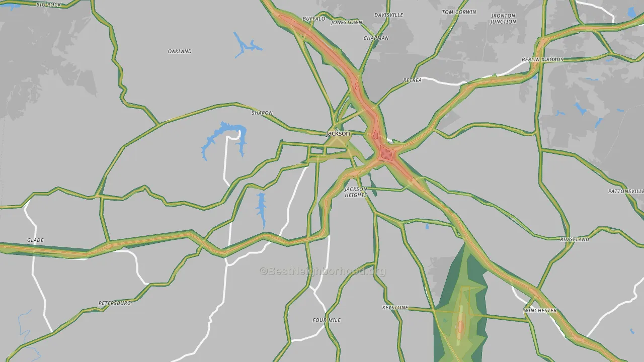 45640, OH Map of Noise Levels in 45640