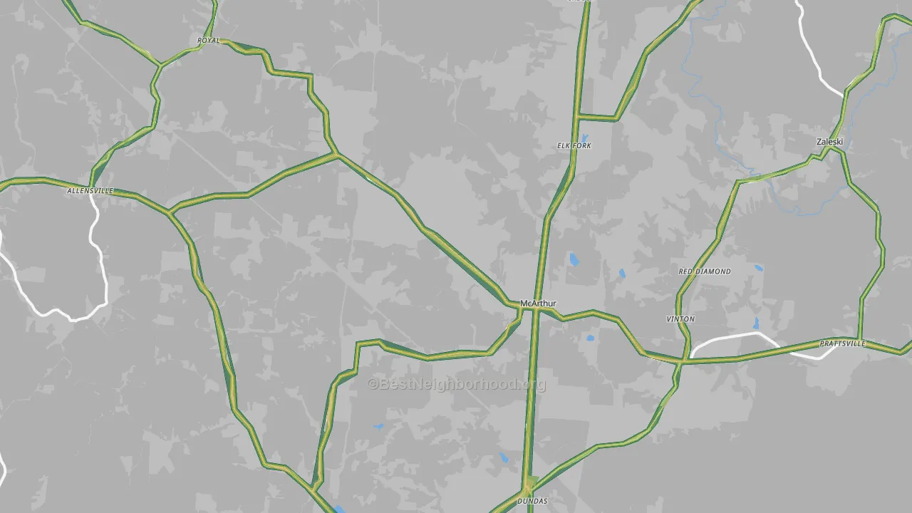 45651, OH Map of Noise Levels in 45651